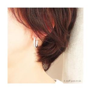ピアス フープピアス ダイヤモンド 1ct 中...の詳細画像1