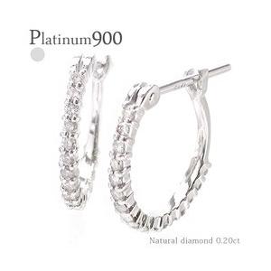 pt900 ダイヤモンド ピアス ダイヤ 0.2ct プラチナ900 エタニティ