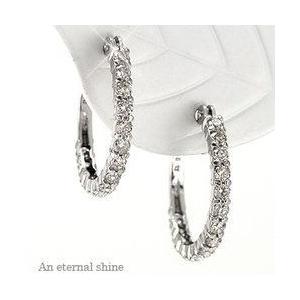 フープピアス ダイヤモンド ピアス ダイヤ 0.5ct 18金 k18 ゴールド