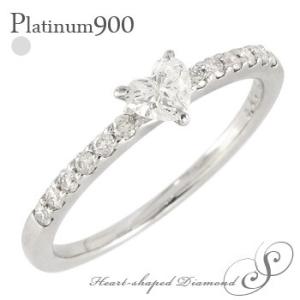 指輪 一粒ダイヤモンド リング プラチナ900 pt900 0.2ct 0.15ct ハートシェイプ ダイヤモンド レディース アクセサリー｜eternally