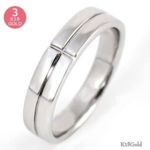 指輪 k18ゴールド 地金リング 結婚マリッジリ...の商品画像