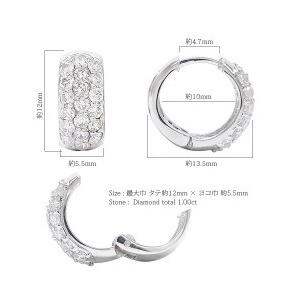 18金 パヴェ ダイヤモンド ダイヤ 1ct ...の詳細画像2