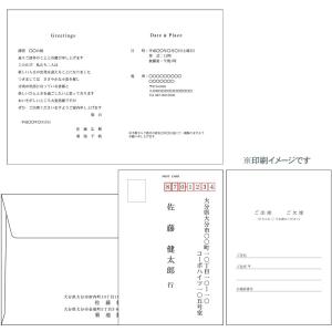 【印刷サービス・制作】結婚式　招待状 (本状中紙・返信はがき両面・封筒裏面)印刷　1部（30部からご注文を承ります）