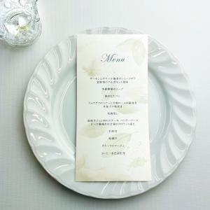 メニュー表  (メニュー印刷込み）ペタル / イエロー・グリーン・ピンク・ブルー  料理メニュー 結婚式 パーティー