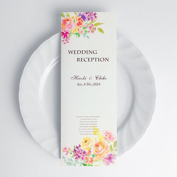 セミオーダー 結婚式 席次表 名入れ・挙式日記入 タイトル文字を4種類の書体から好きなものを選択♪ ...