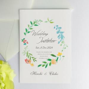 セミオーダー 結婚式 招待状 台紙 名入れ 挙式日記入 タイトル文字を4種類の書体から好きなものを選択 オリジナル 手作りセット ブーケbデザイン Bouquet B エテルザ 通販 Yahoo ショッピング