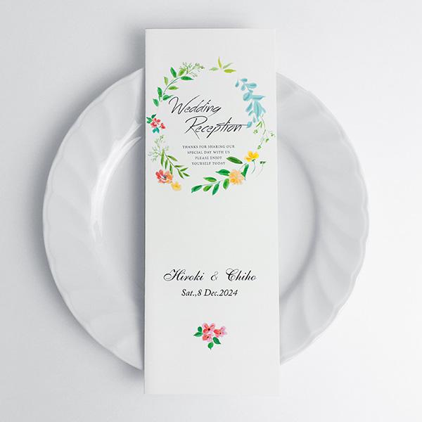 セミオーダー 結婚式 席次表 名入れ・挙式日記入 タイトル文字を4種類の書体から好きなものを選択♪ ...