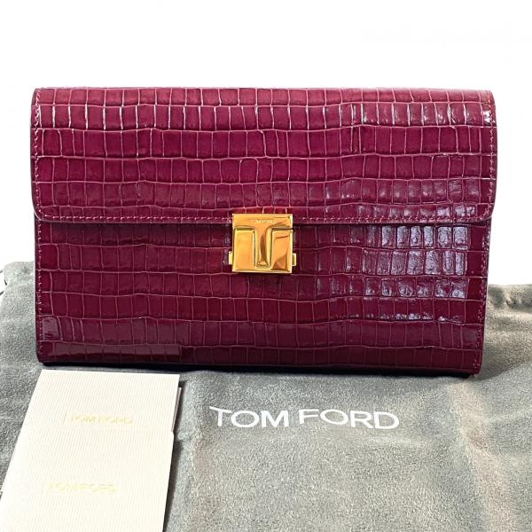 最高級 トムフォード TOMFORD レディース クロコダイル クラッチバッグ