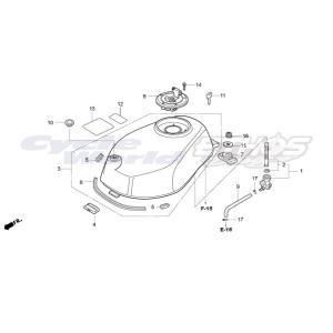 ホンダ（HONDA） 17614-KBA-900 クッション,フューエルタンク HRC