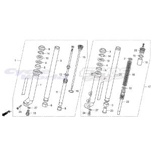 MONTESA 51425-NN4-J11 フロントフォークオイルシール TECHフォーク