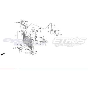 19010-NX7-000　ラジエターCOMP　HRC ホンダレーシング