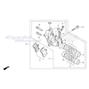 45100-NX7-006　キャリパーASSY,R FR　HRC ホンダレーシング