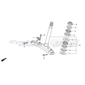 50301-041-010　レース,ステアリングトップボール　HRC ホンダ｜ethosdesign