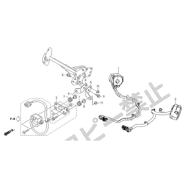 50343-K64-R00 ブラケットL,バンクアングルセンサー CBR250RR MC51 HRC...