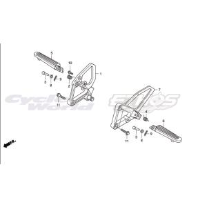 50600-GT4-010　ホルダーR,ステップ　HRC ホンダレーシング