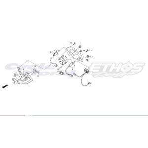 ホンダ（HONDA） 34908-NX7-003 LEDランプ,ブルー HRC ホンダ