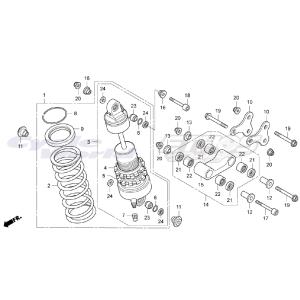 専用脚 カラー同じ ホンダ（HONDA） 52470-NN3-000 ロッドASSY,クッションコネクティング