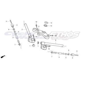 ホンダ（HONDA） 53107-MJ0-000 ラバーB,ハンドルウェイト NSF100 HRC