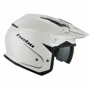 HC1129 ZONE5AIR パールホワイト HEBO エボ トライアルヘルメット 競技用公道走行不可｜ethosdesign