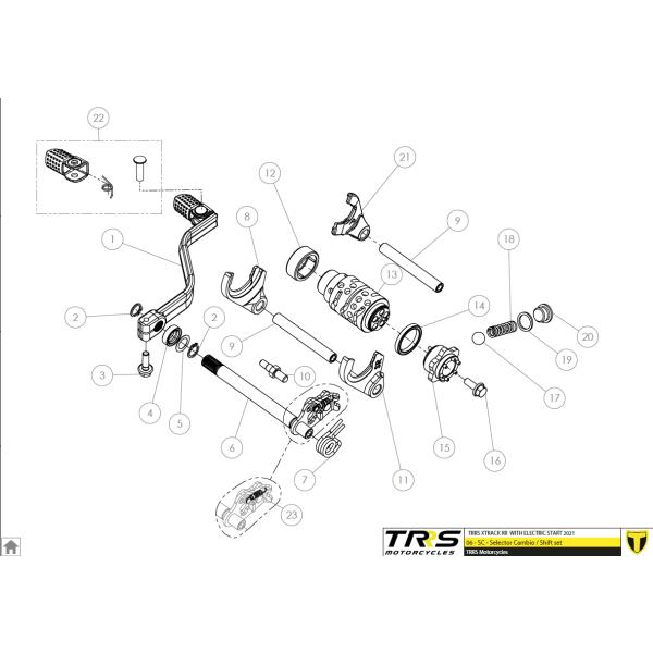 06006MT100 シフトフォーク,セカンダリー SL　TRRS ラガレーシング