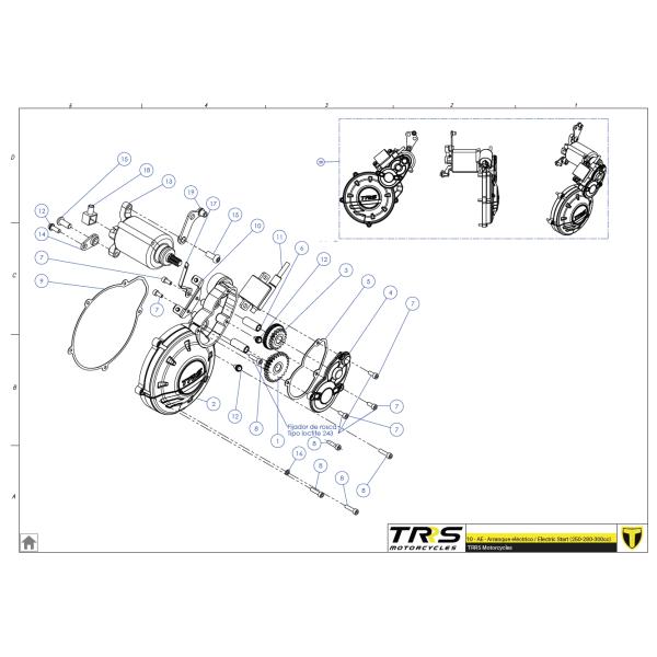 10015MT100 ブラケット,セルモーター 2023-　TRRS RR