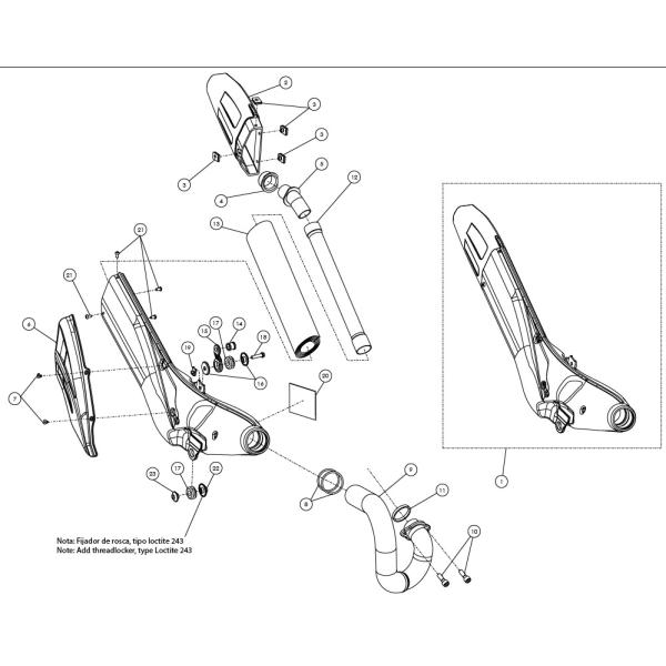 10034TR100 エキゾーストパイプ,ステンレス　TRRS ラガレーシング