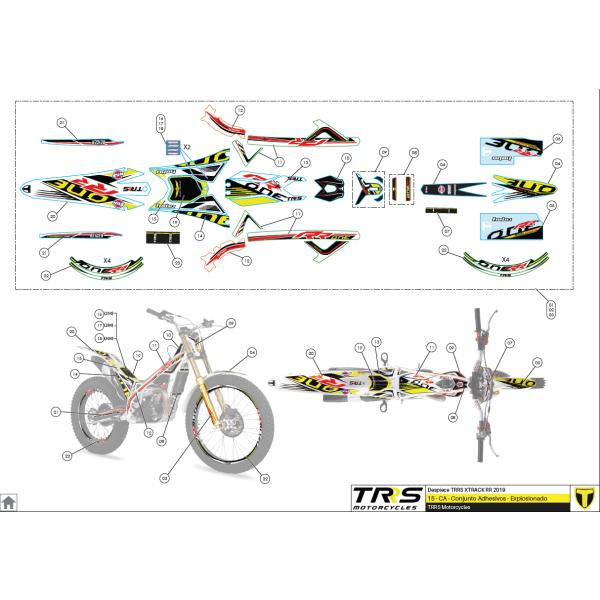 15068TR101 ステッカー,フロントフェンダー 2019RR　TRRS ラガレーシング