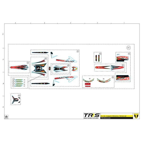 15082TR108 ステッカー,リアフェンダー 2023RR　TRRS ラガレーシング
