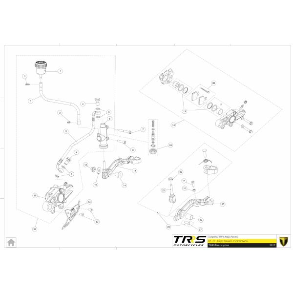 50103 ボルト、M6x45　ブレーキポンプ、エキゾースト　TRRS ラガレーシング