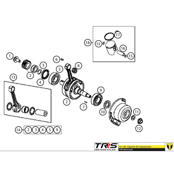 70491 ピストンリングSET TRRS one RR80