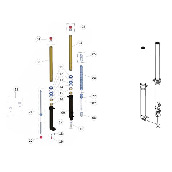 TR71006 アルミFフォーク用スプリング　ソフト　TRRS  ONE RR