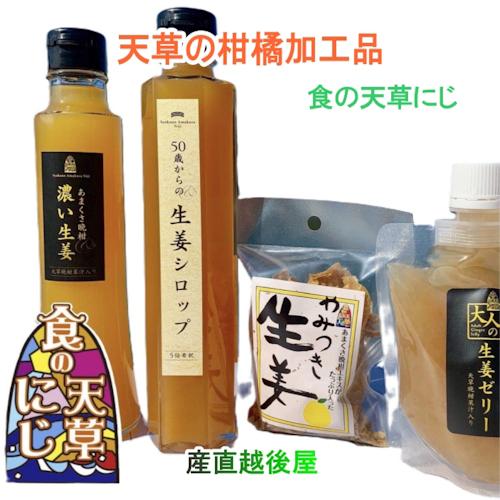 【フルーツ みかん 晩柑 調味料】熊本県 天草市 食の天草にじ天草ジンジャーセット 3種類入あまくさ...