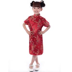 チャイナドレス 子供 ダンス コスプレ衣装 キ...の詳細画像3