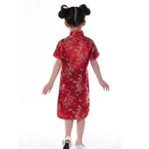 チャイナドレス 子供 ダンス コスプレ衣装 キ...の詳細画像4
