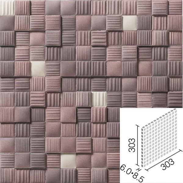 ラグジュアリーモザイクII 25角ネット張り(バラ) ECP-25NET/LUX13 グレイッシュモ...