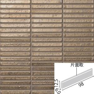 インテリアモザイク 窯変ボーダー 100×15mm角ボーダー片面取(長辺) IM-1016/YB41(U)　/ LIXIL INAX タイル｜etile