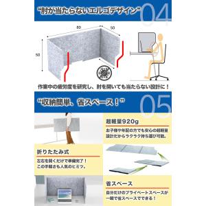 パーテーション 防音 吸音 横幅 80cm 衝...の詳細画像4