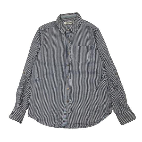 2206F-172 メンズ SIMPLICITE PLUS シンプリシテプリュス ブルー シャツ 3...