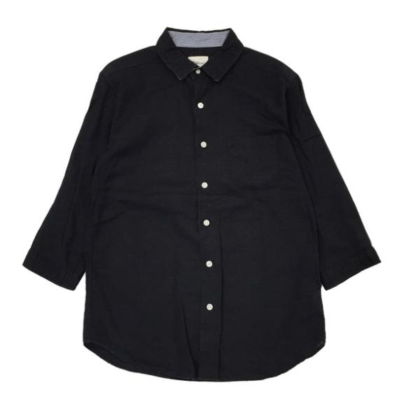 2210F-129 メンズ TK MIXPICE ティーケーミクスパイス ブラック シャツ M 七分...