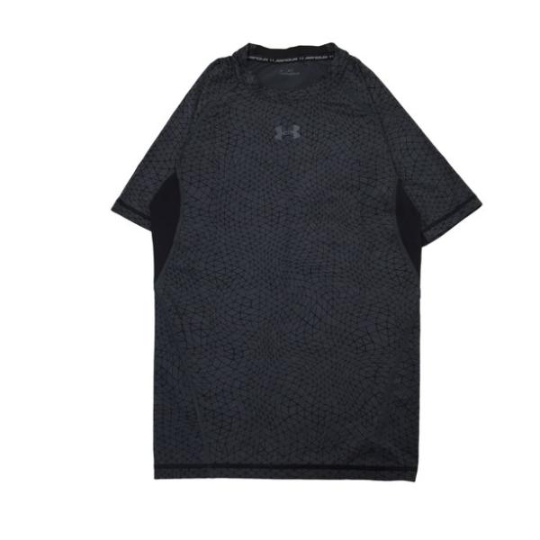 2405F-061 メンズ UNDER ARMOUR アンダーアーマー ブラック 半袖Tシャツ ＬＧ...