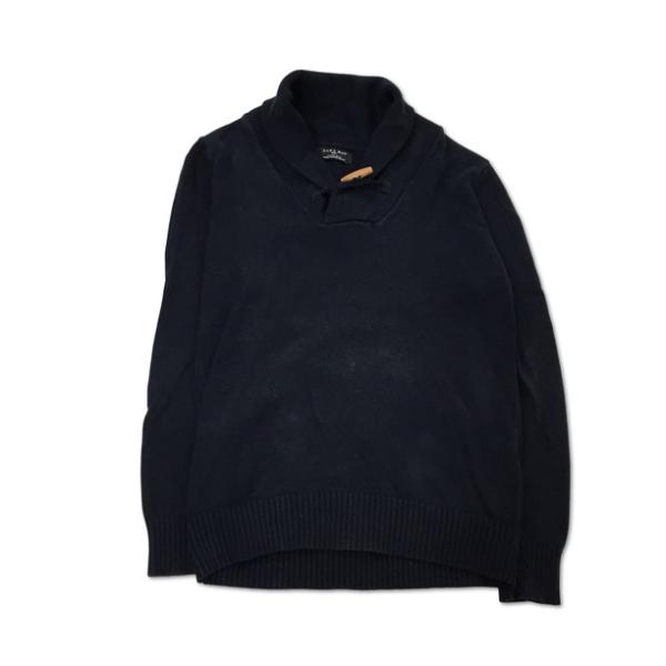 2409F-159 メンズ ZARA ザラ ネイビー パーカー L 【送料一律！800円】