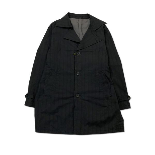 2412F-290 メンズ DESIGNWORKS デザインワークス ブラック チェスターコート 4...