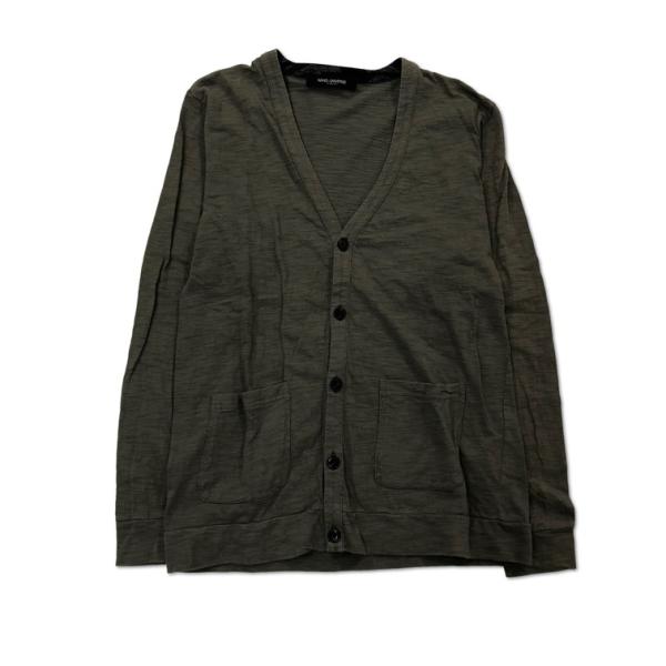 2501F-108 メンズ NANO UNIVERSE ナノユニバース カーキ カーディガン M 【...