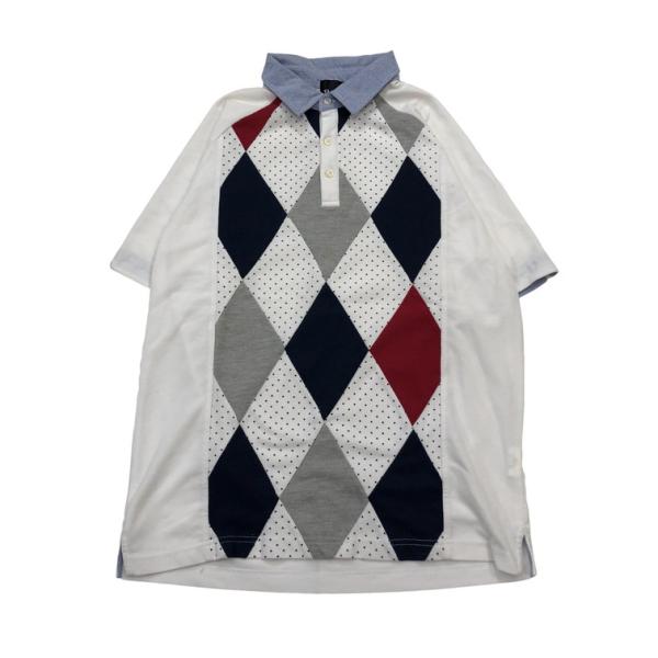 2508F-289 メンズ TK MIXPICE ティーケーミクスパイス ホワイト ポロシャツ XL...