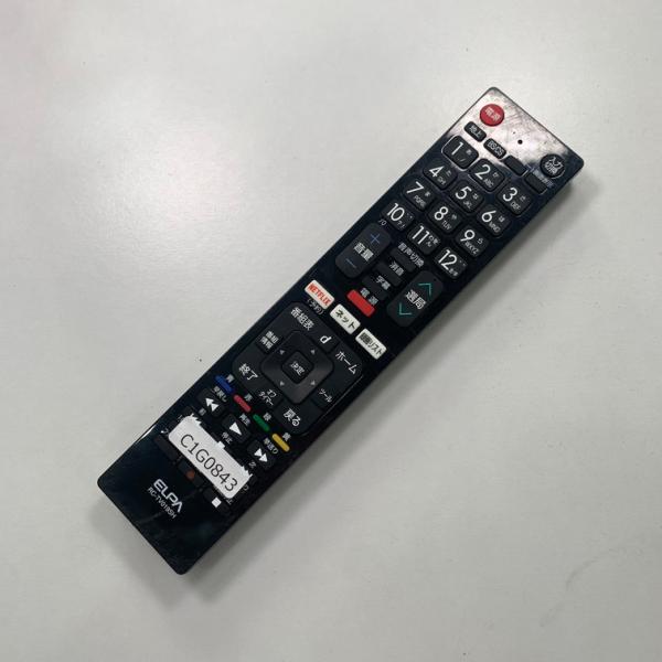 C1G843 【送料１８５円】 TV リモコン / ELPA エルパ RC-TV019SH 動作確認...