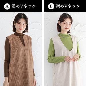 ワンピース ジャンパースカート ジャンスカ 深...の詳細画像4