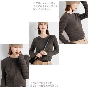 ニット トップス レディース リブニット ハイ...の詳細画像4