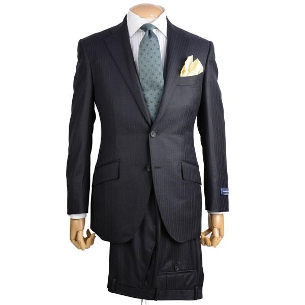 秋冬 メンズビジネススーツ チャコール ブリテッシュモデル エルメネジルド・ゼニア・エレクタ オルタ...