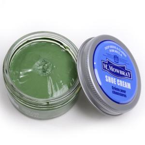 M.モゥブレィ シュークリームジャー ＃131 ブライトグリーン 革靴用栄養 補色 光沢クリーム ビン入り乳化性タイプ 50ml入り