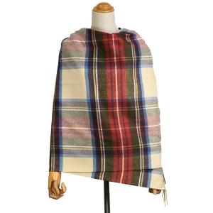 美品/日本限定カラー Johnstons ジョンストンズ カシミヤ チェック